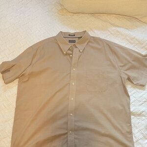St. John's Bay Men's Beige Casual Button-Down Shirt